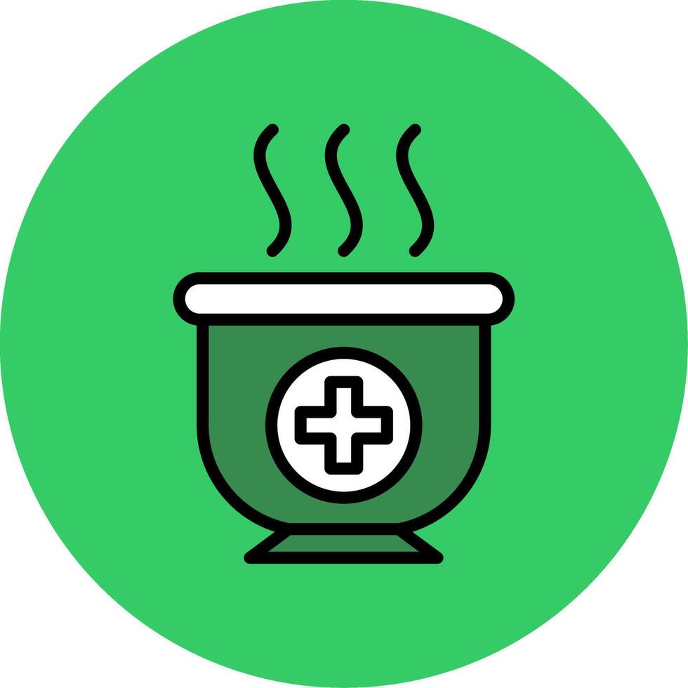 Steaming Filled Circle Icon vector