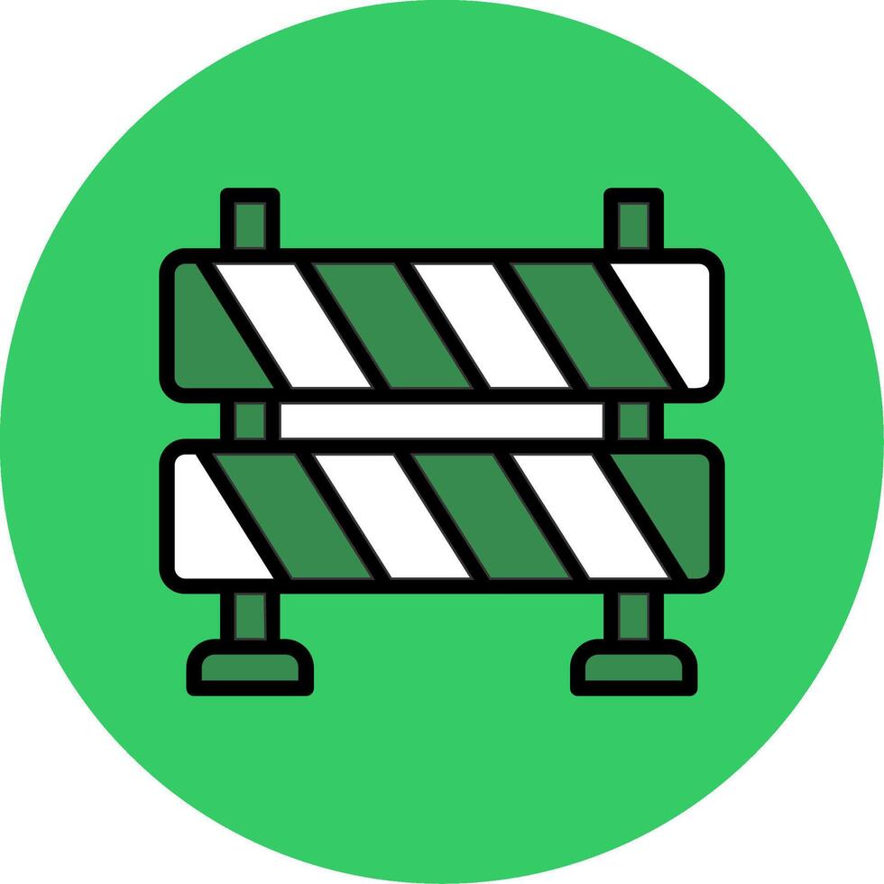 Barrier Filled Circle Icon vector
