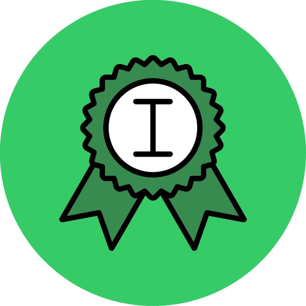 Medal Filled Circle Icon vector