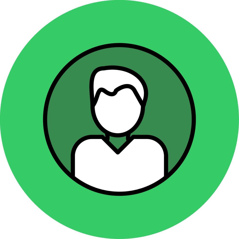 Profile Filled Circle Icon vector