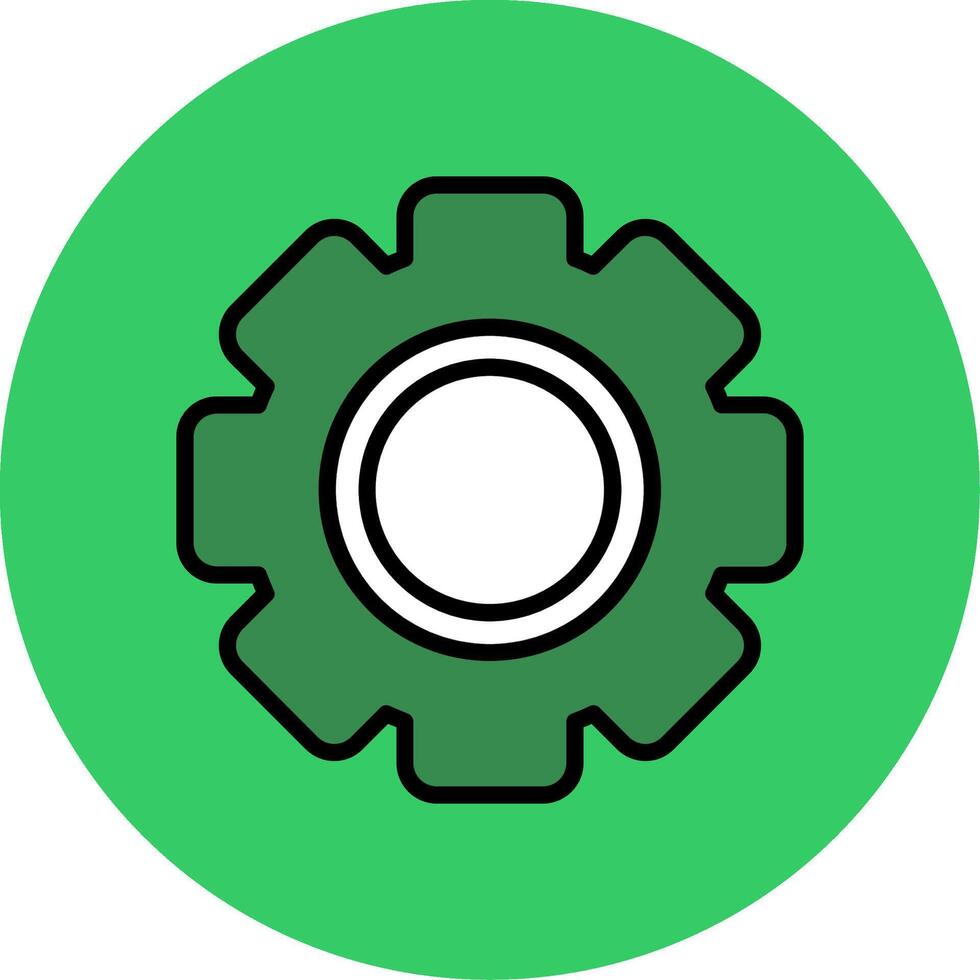 Setting Filled Circle Icon vector