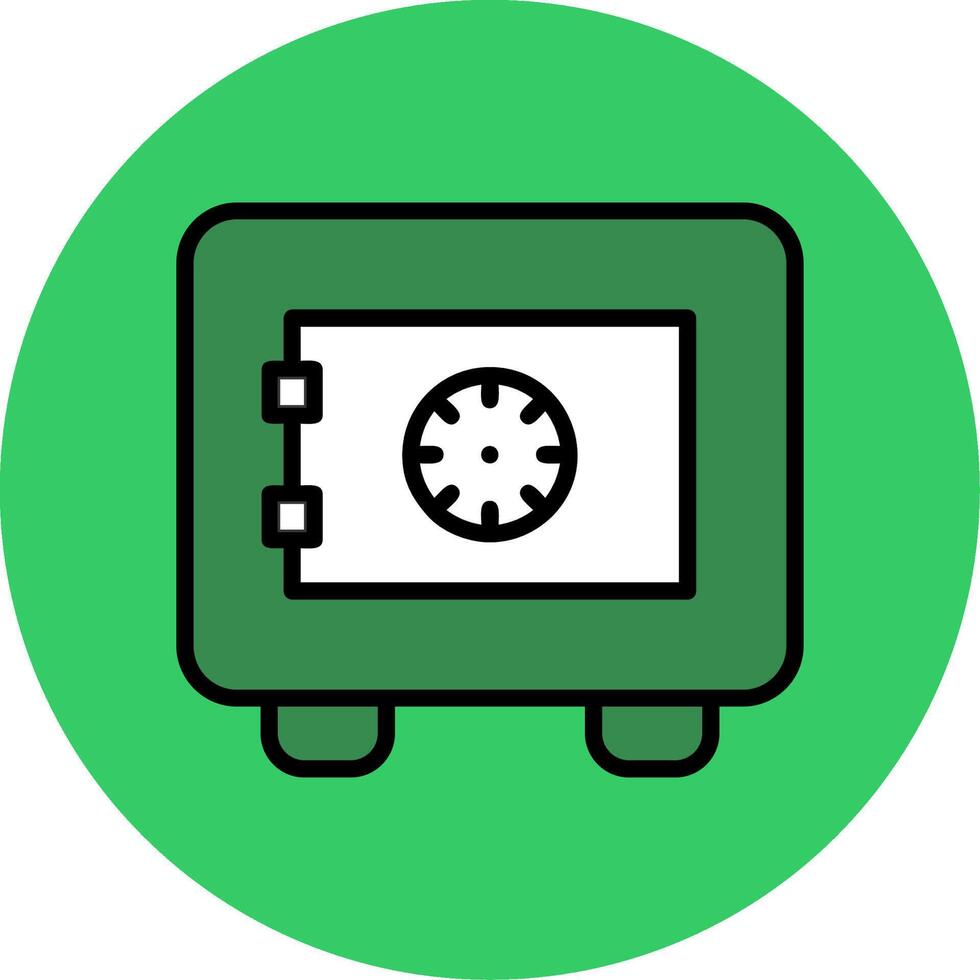 Safety Box Filled Circle Icon vector