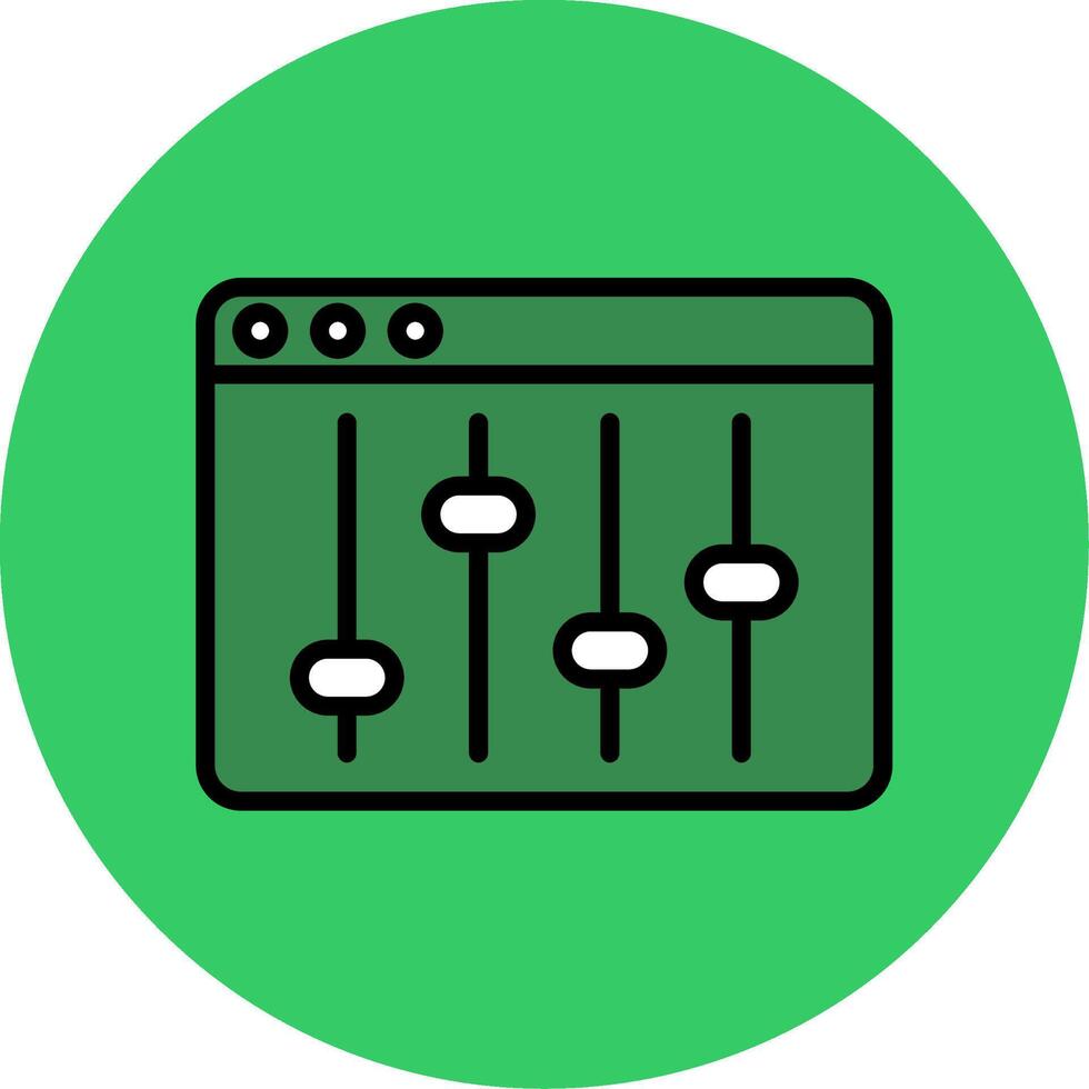 Web Browser Filled Circle Icon vector
