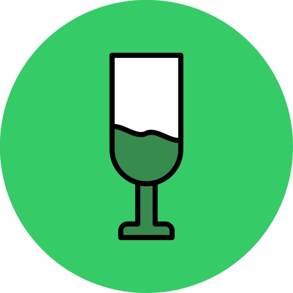 White Wine Filled Circle Icon vector