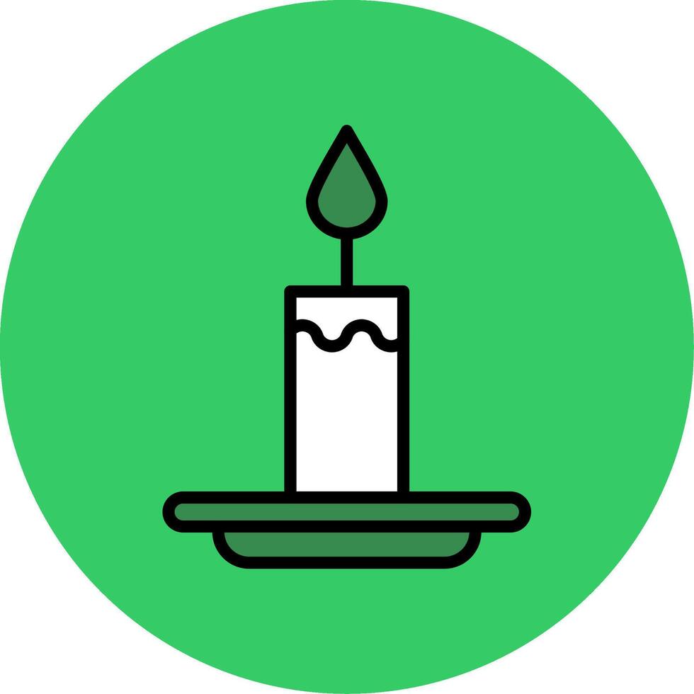 Candle Filled Circle Icon vector