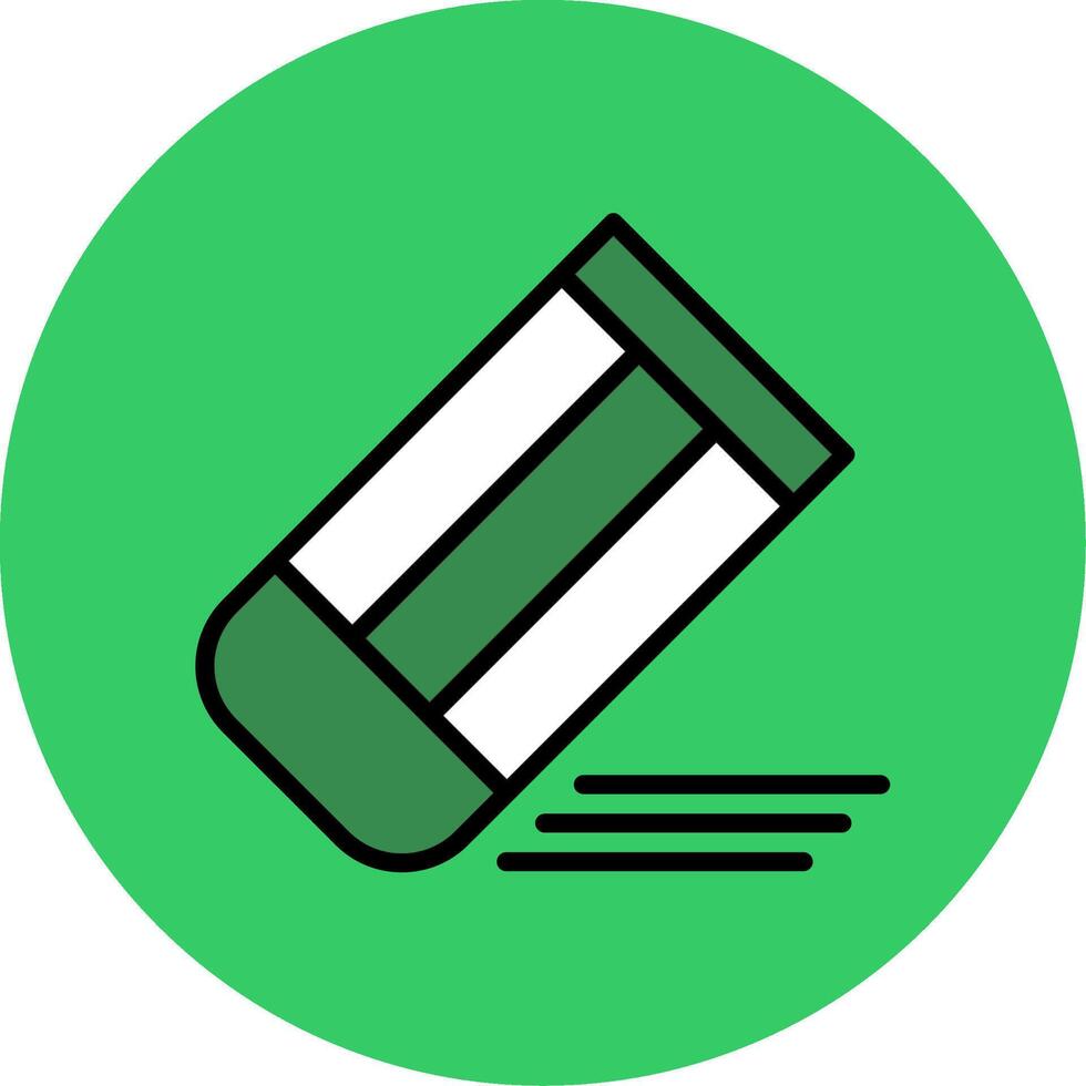 Eraser Filled Circle Icon vector