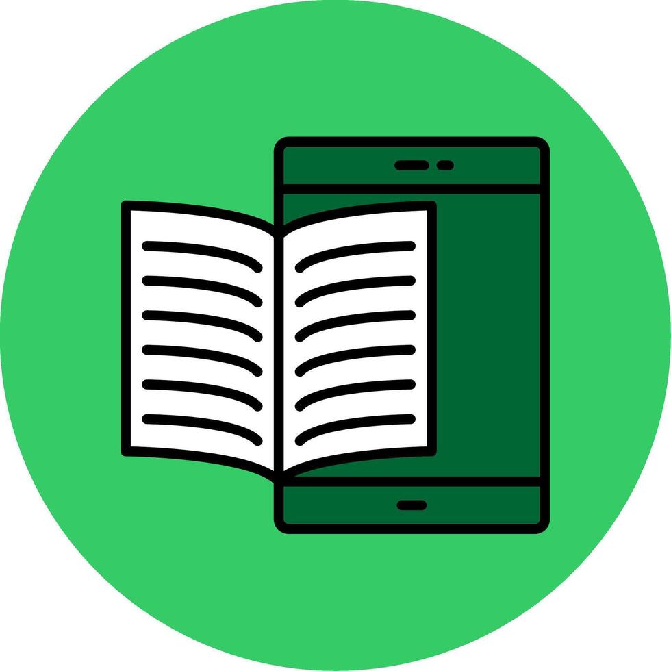 Elearning Filled Circle Icon vector