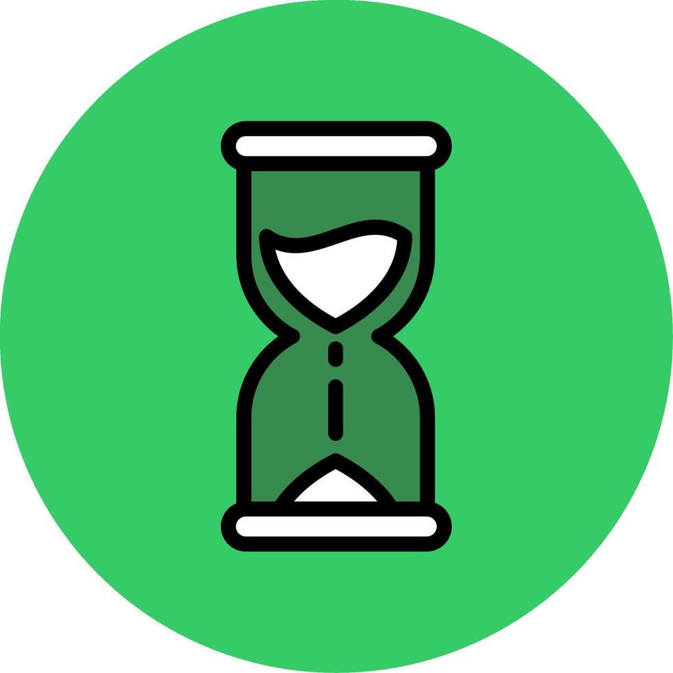 Hourglass Filled Circle Icon vector