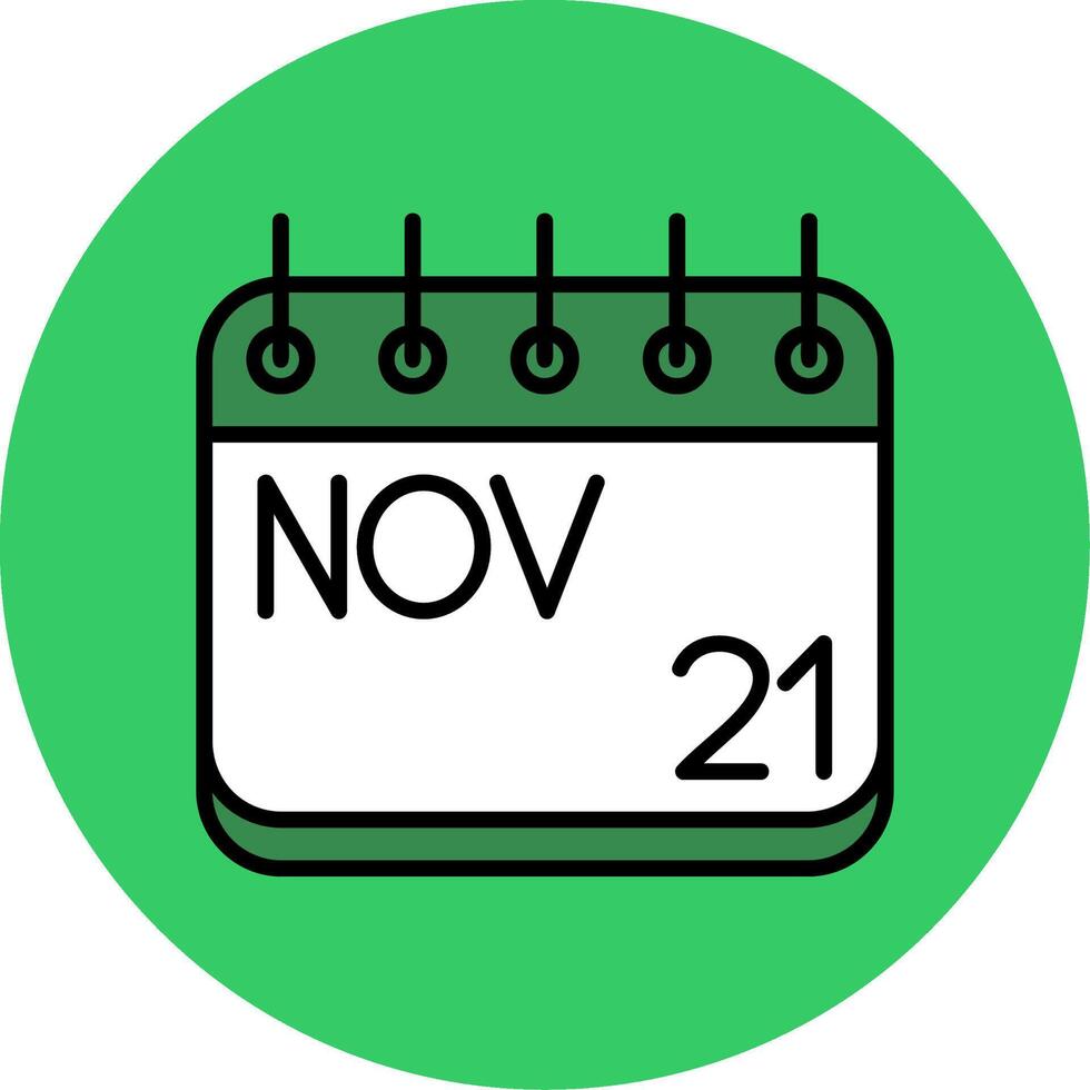 November Filled Circle Icon vector