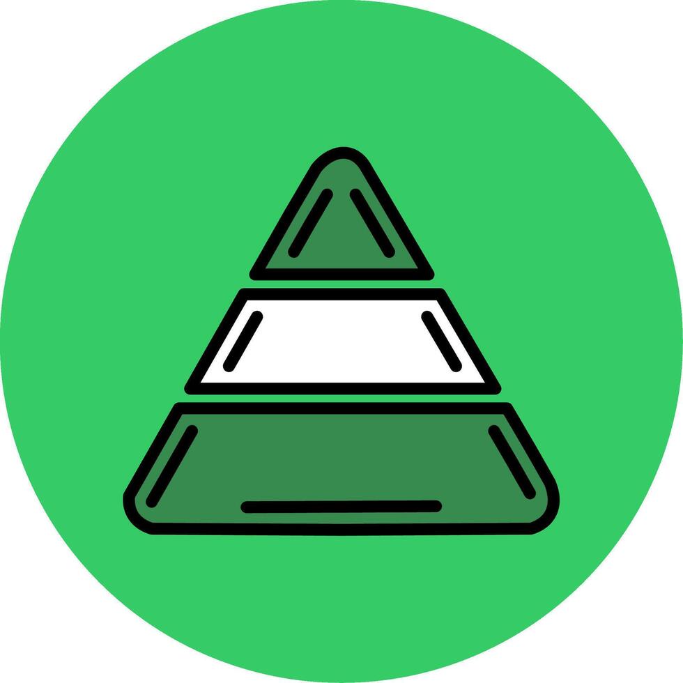 Pyramid Filled Circle Icon vector