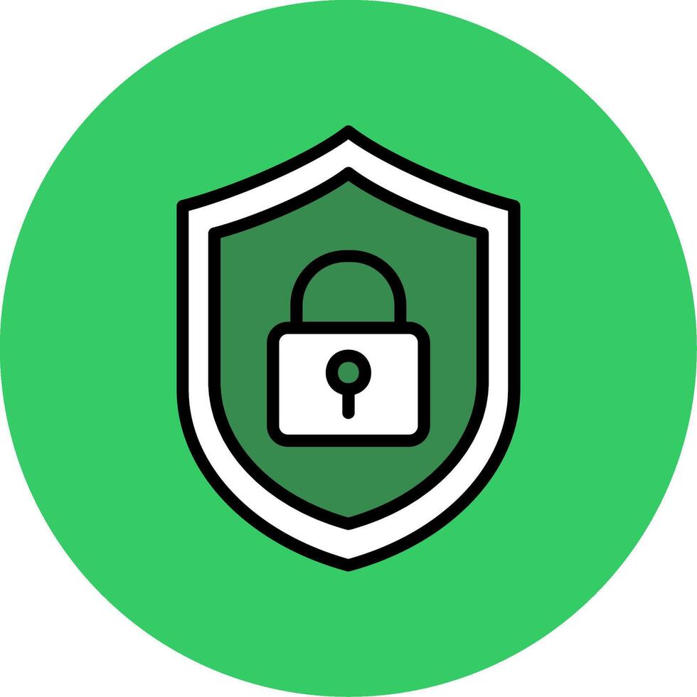 Security Filled Circle Icon vector