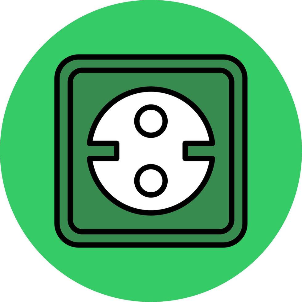 Socket Filled Circle Icon vector