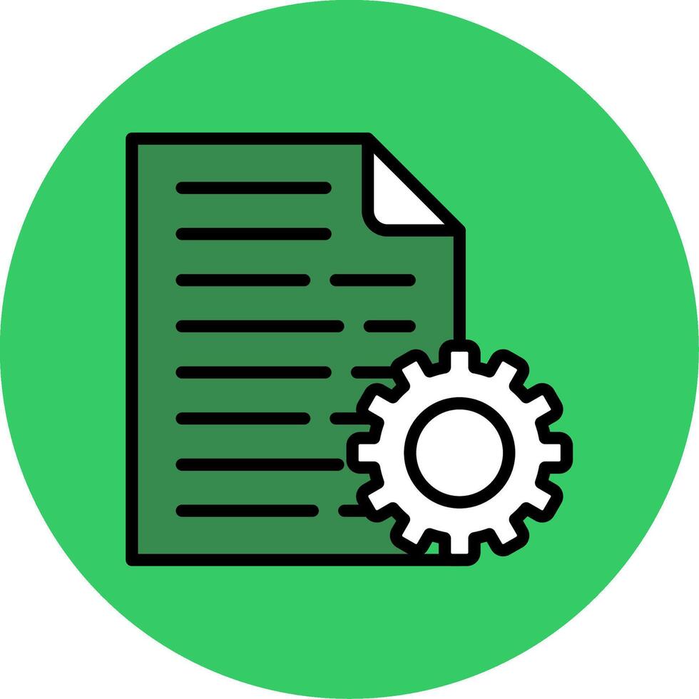 Job Description Filled Circle Icon vector