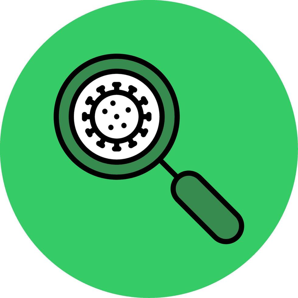 Magnifier Filled Circle Icon vector