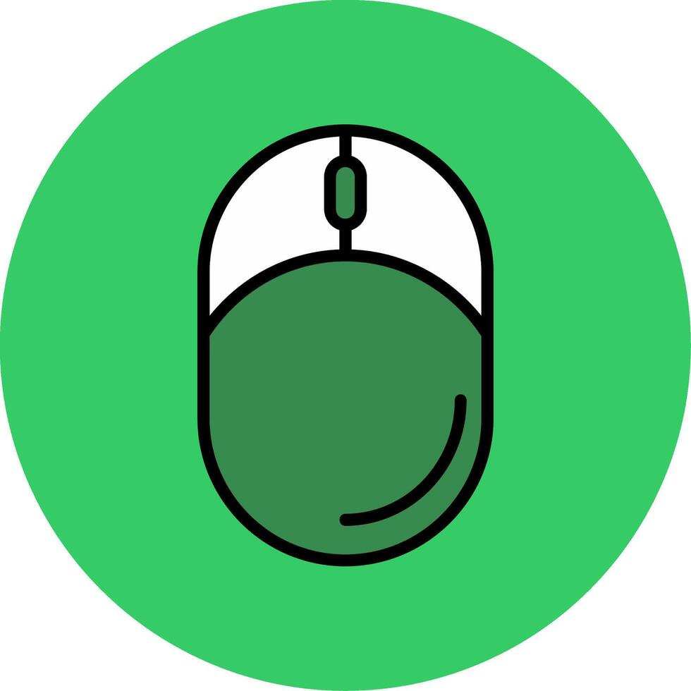 Mouse Filled Circle Icon vector