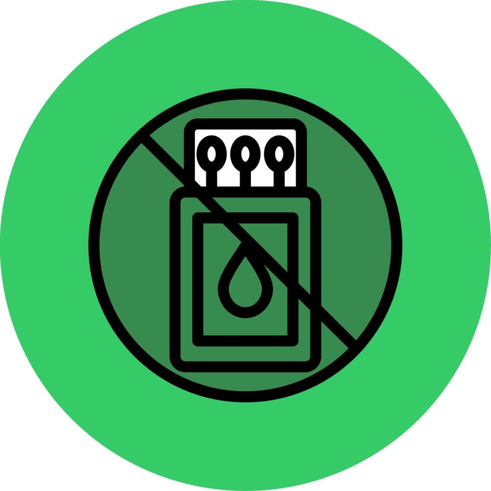 No Fire Filled Circle Icon vector