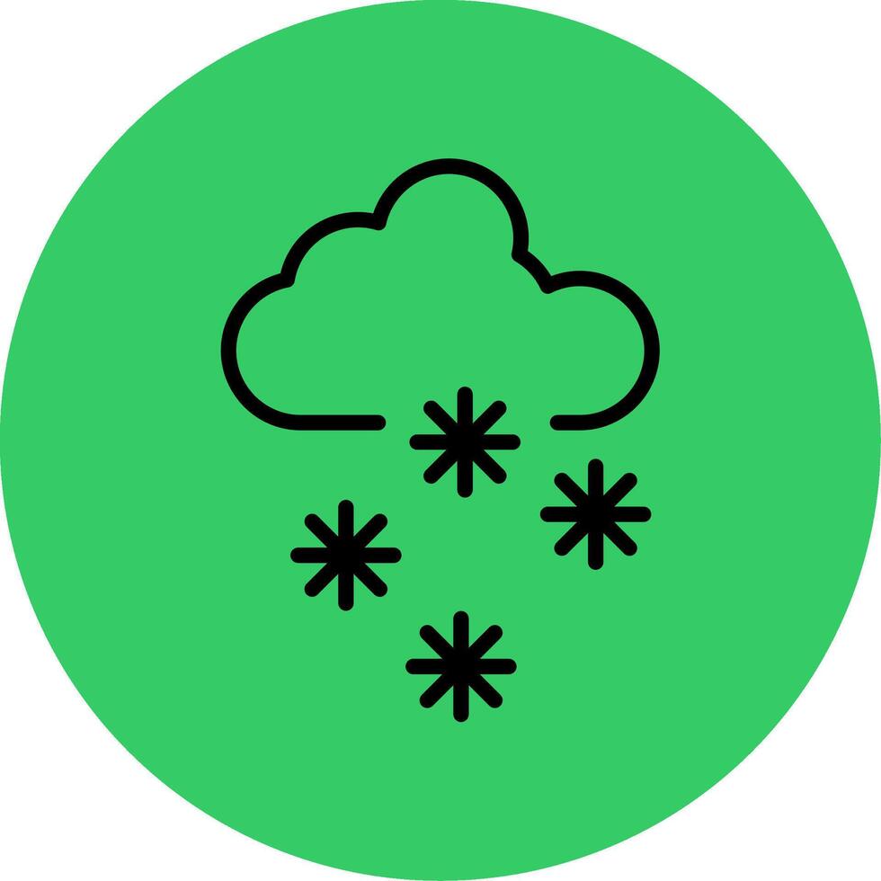 Snowfall Filled Circle Icon vector