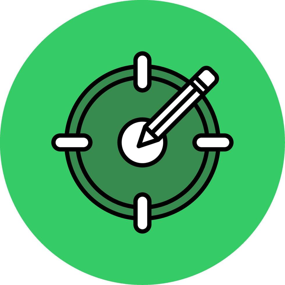 Target Audience Filled Circle Icon vector