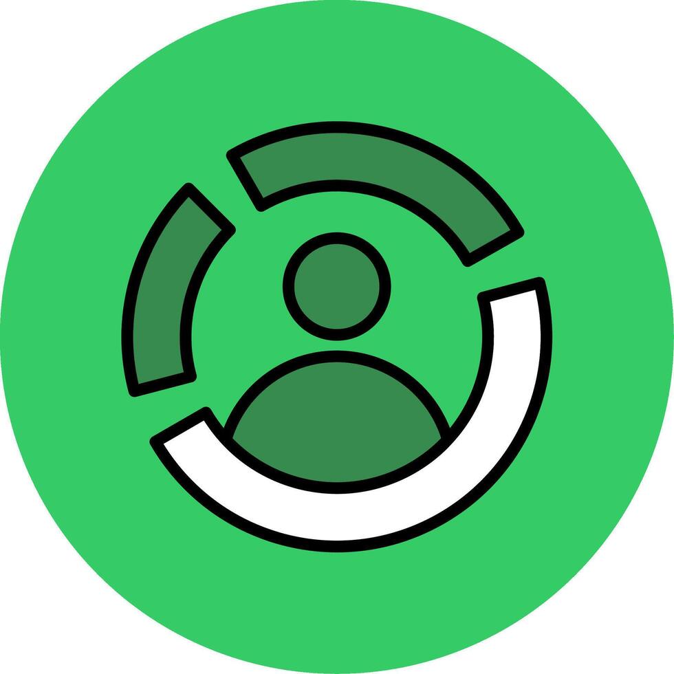 Skills Filled Circle Icon vector