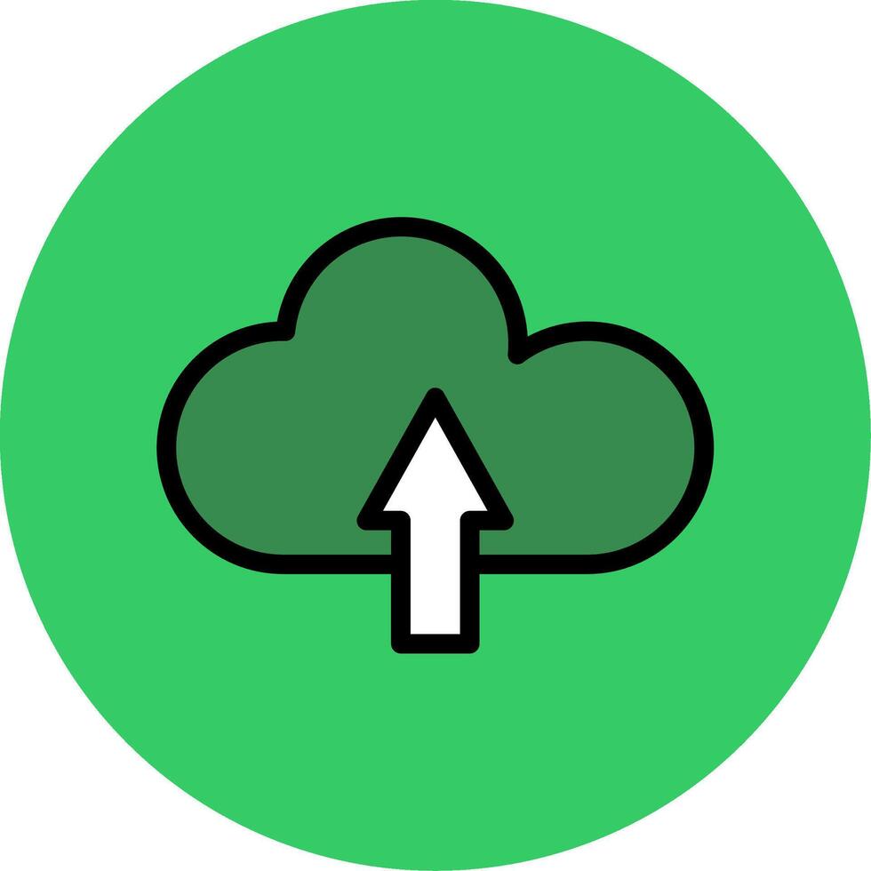 Upload Filled Circle Icon vector