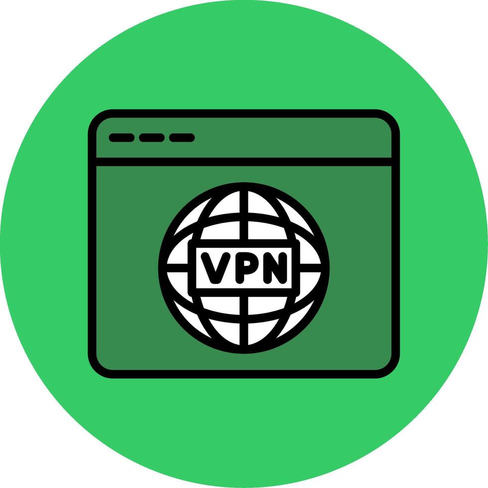 VPN Filled Circle Icon vector