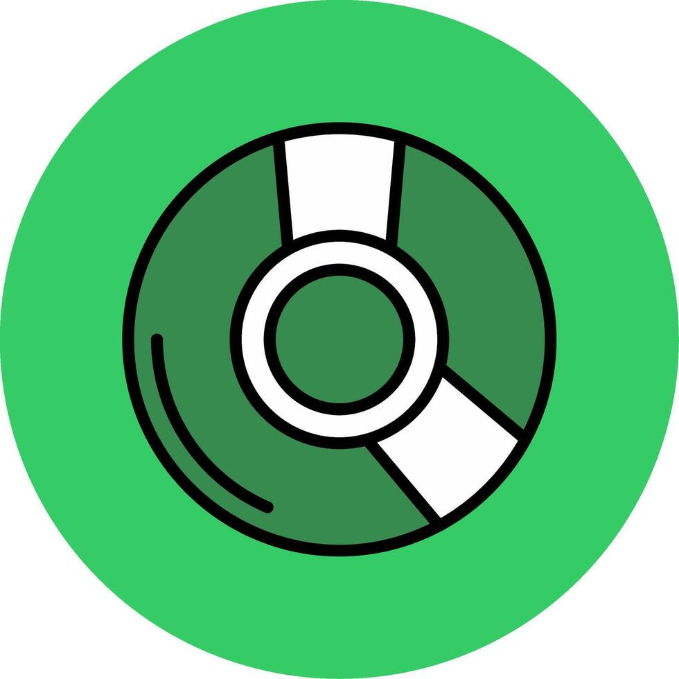 CD Filled Circle Icon vector