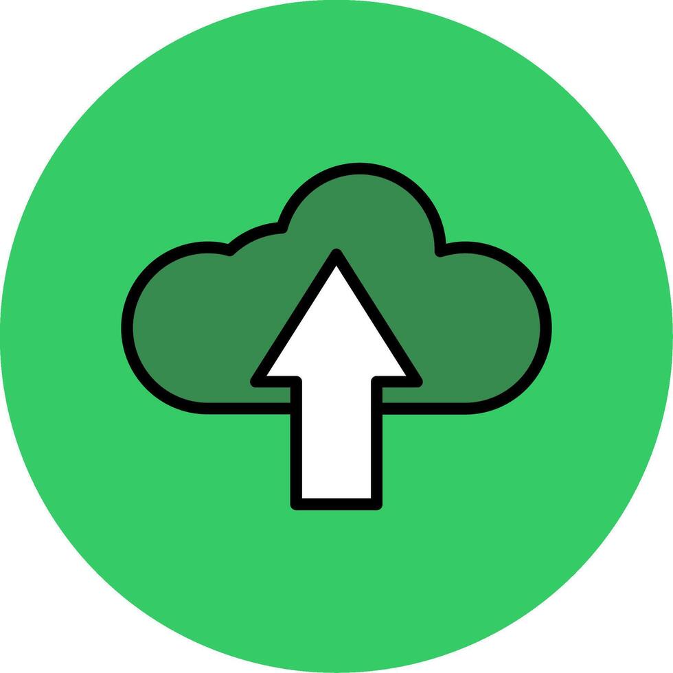 Cloud Computing Filled Circle Icon vector