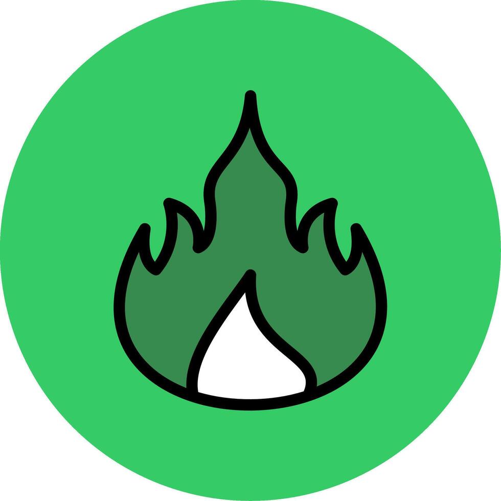 Fire Filled Circle Icon vector