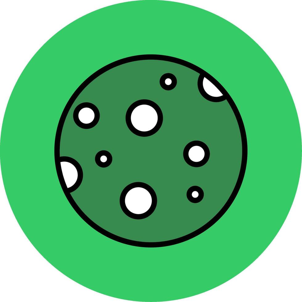 Moon Filled Circle Icon vector