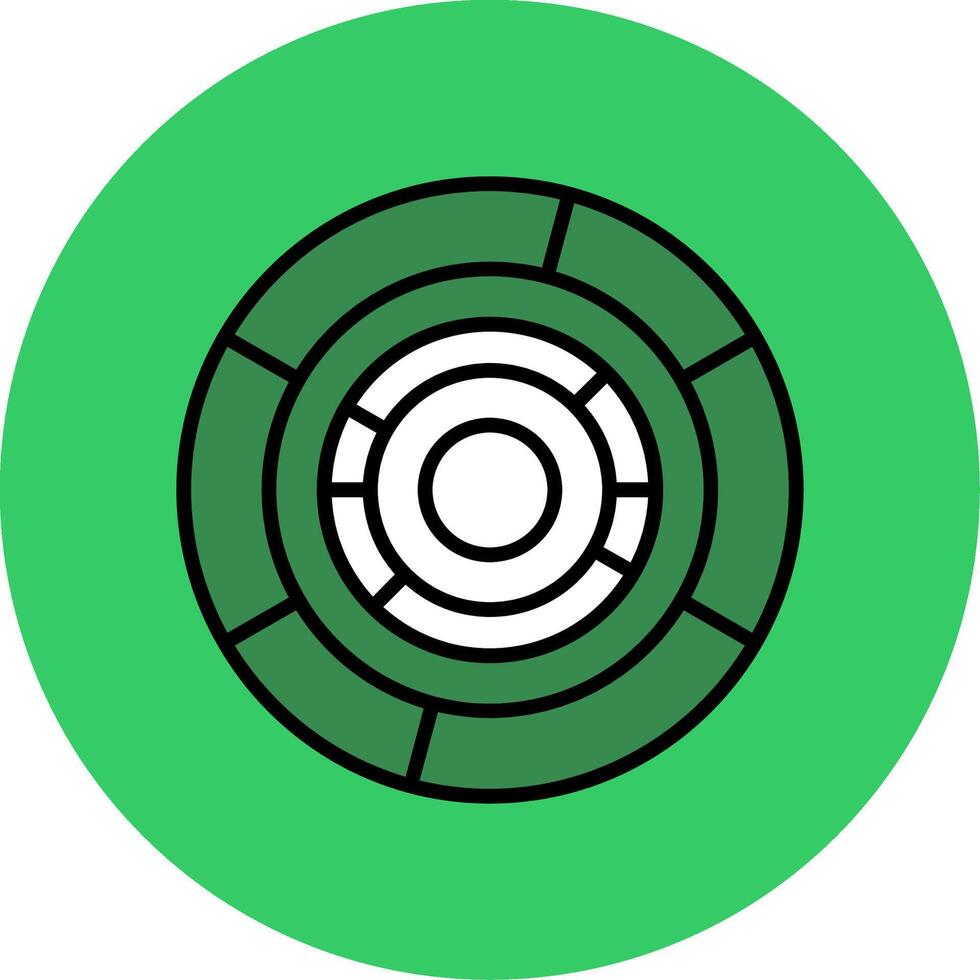Pie Chart Filled Circle Icon vector