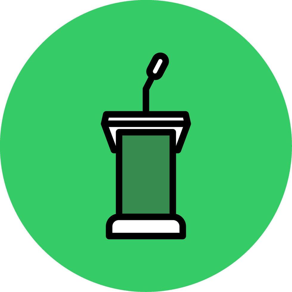 Podium Filled Circle Icon vector