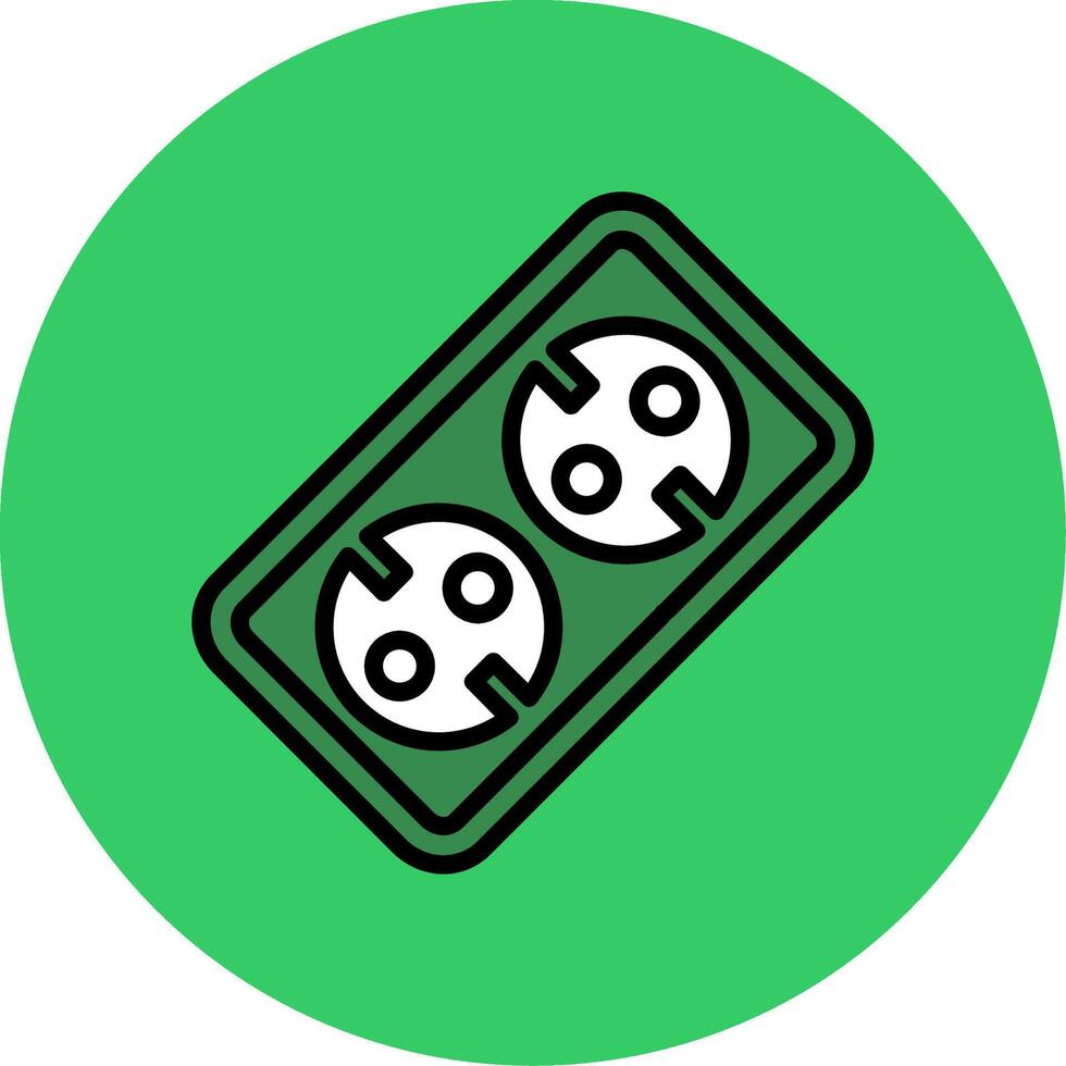 Socket Filled Circle Icon vector