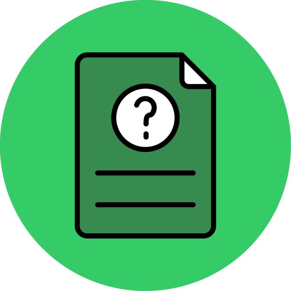 Ask Filled Circle Icon vector
