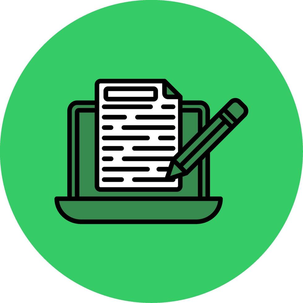 Blog Filled Circle Icon vector