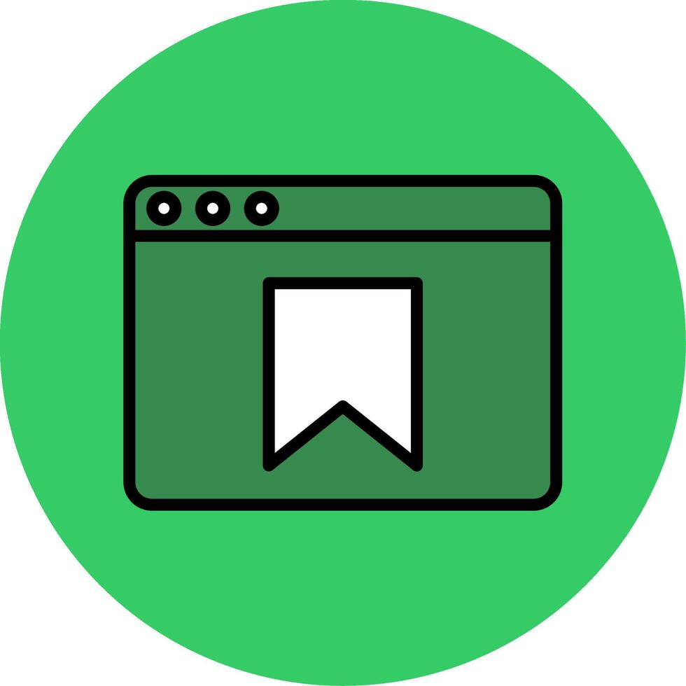 Bookmark Filled Circle Icon vector