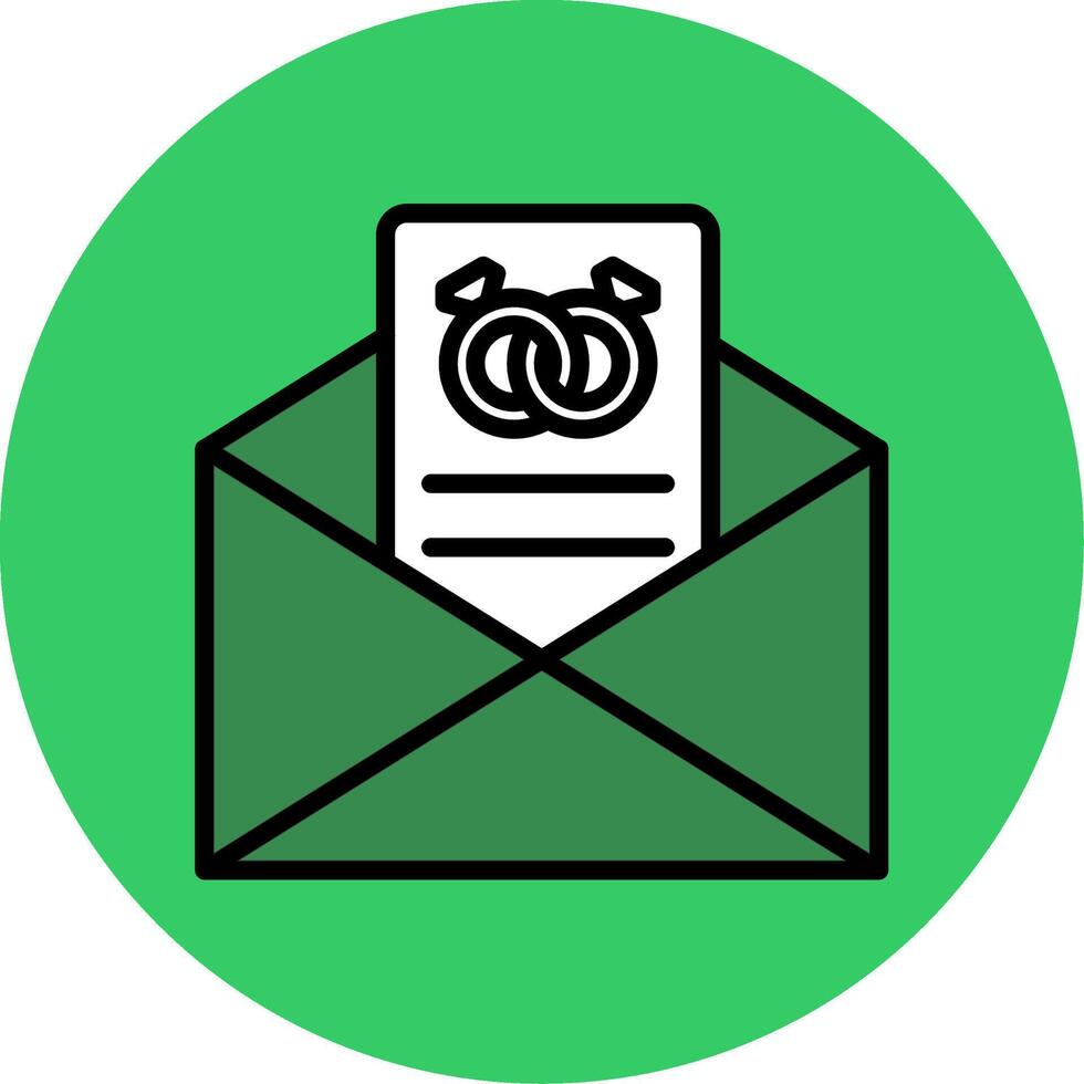 Invitation Filled Circle Icon vector