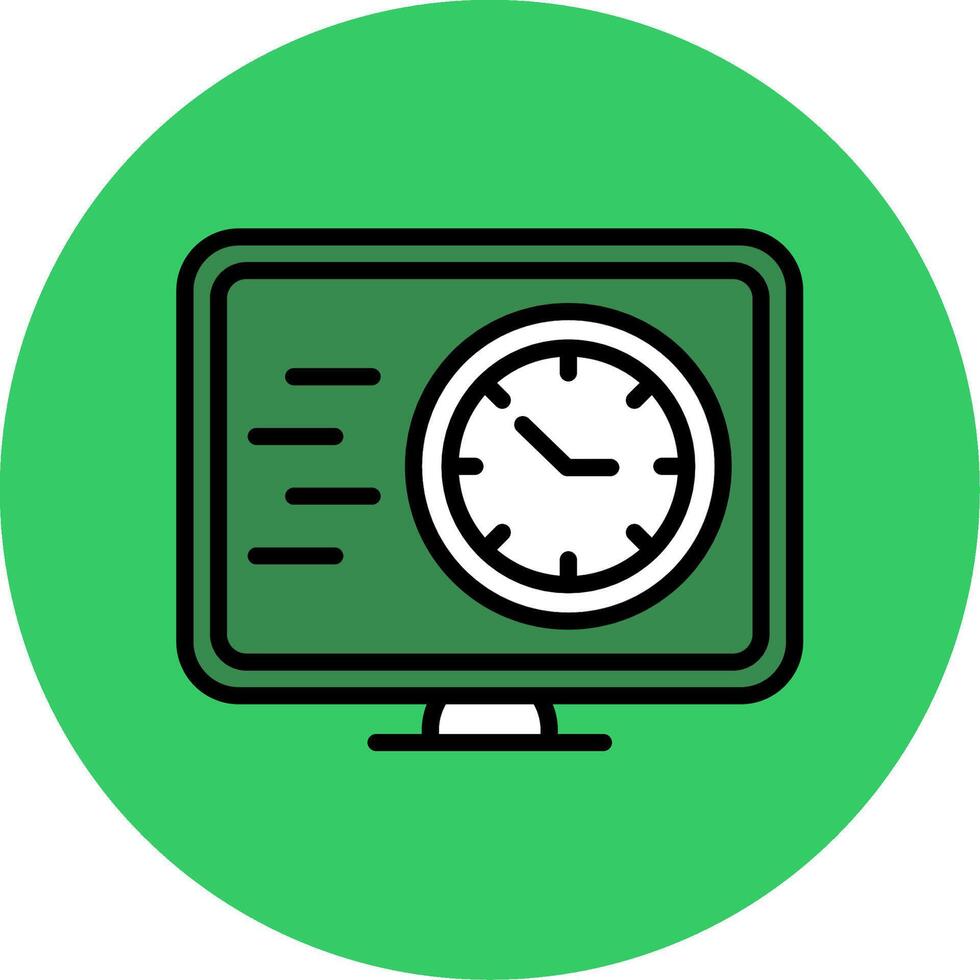 Fast Time Filled Circle Icon vector
