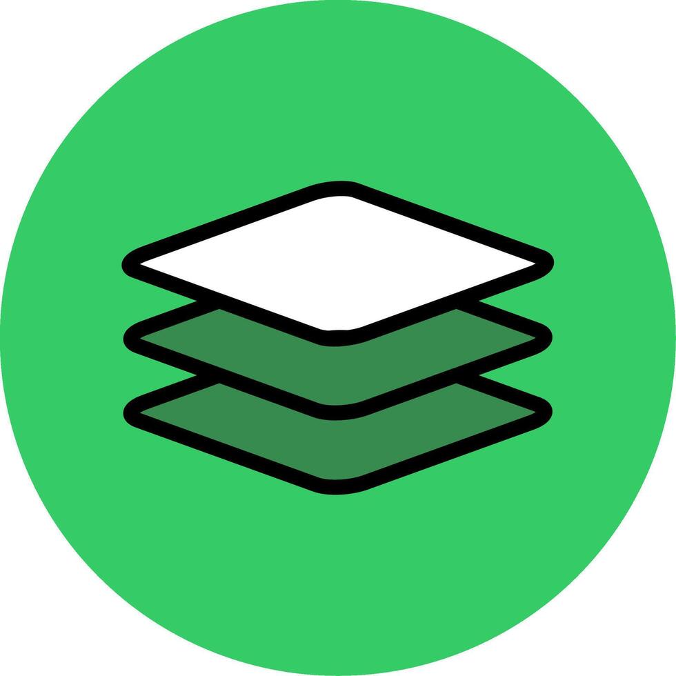 Layers Filled Circle Icon vector