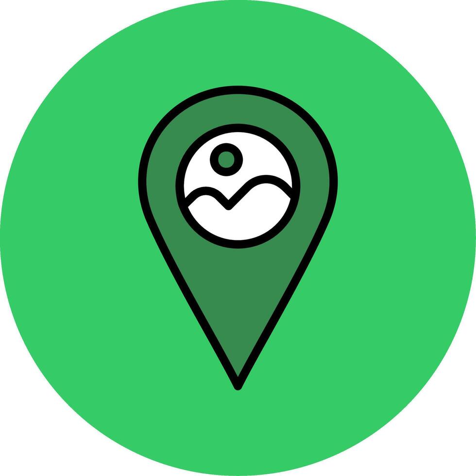 Location Filled Circle Icon vector