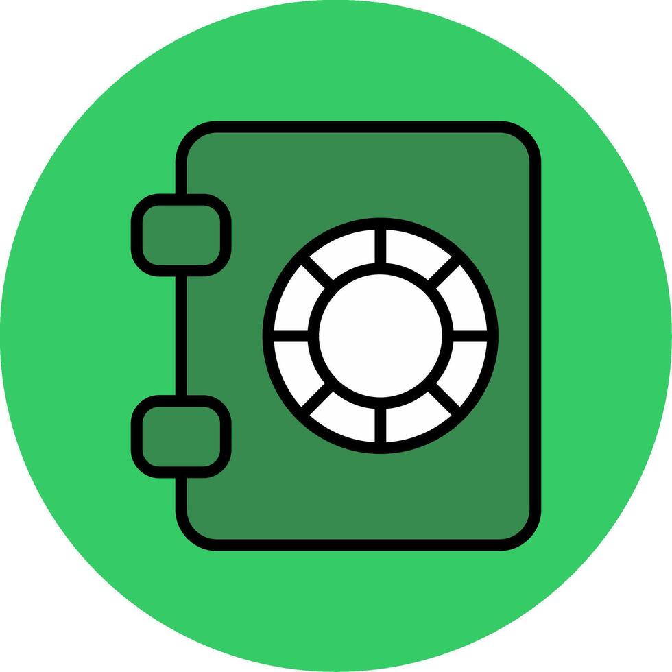 Safe Filled Circle Icon vector
