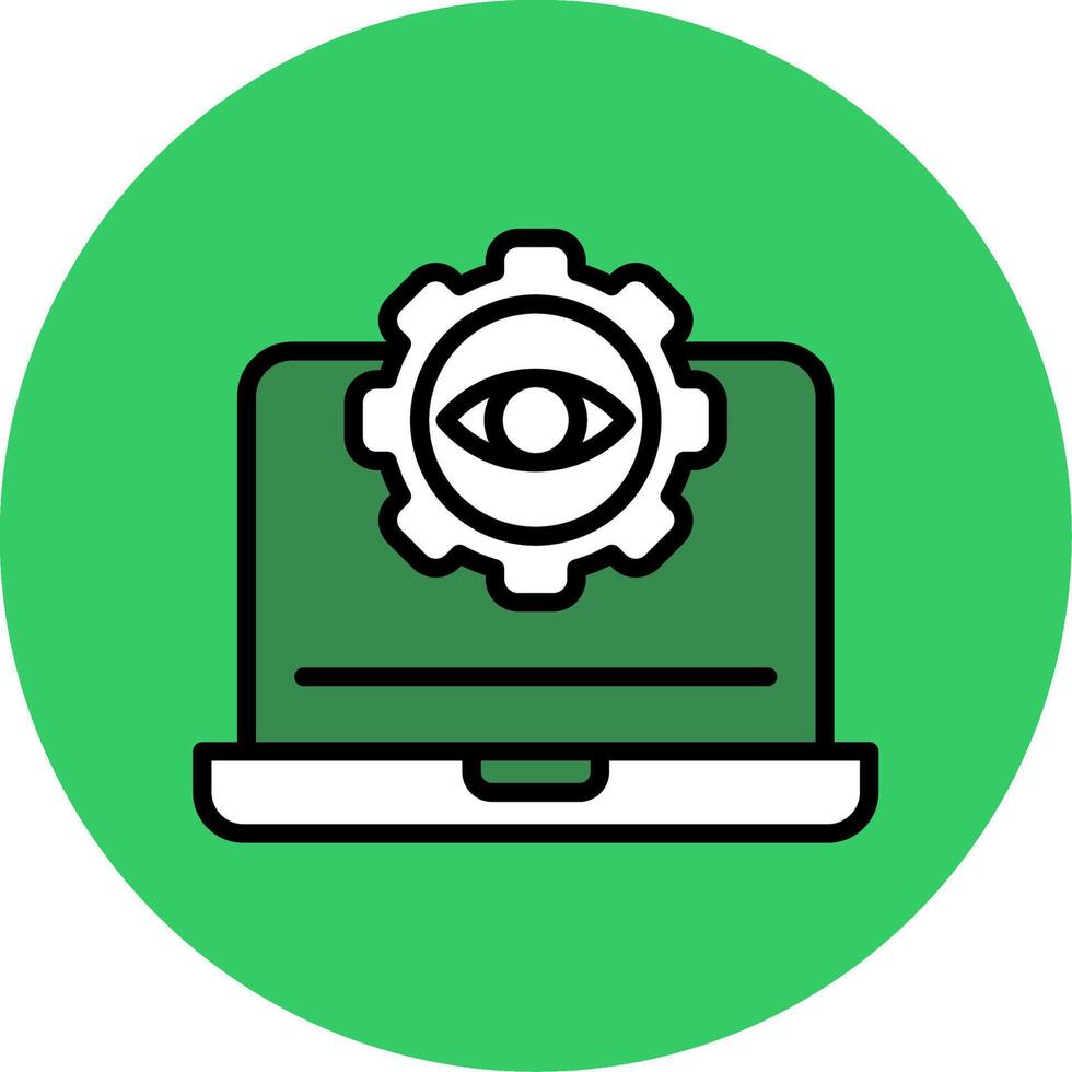 Vision Filled Circle Icon vector