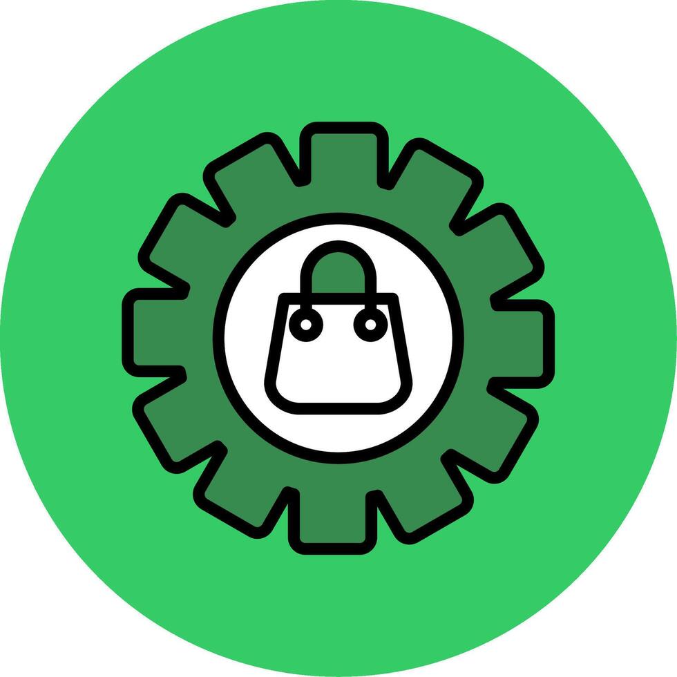 Setting Filled Circle Icon vector