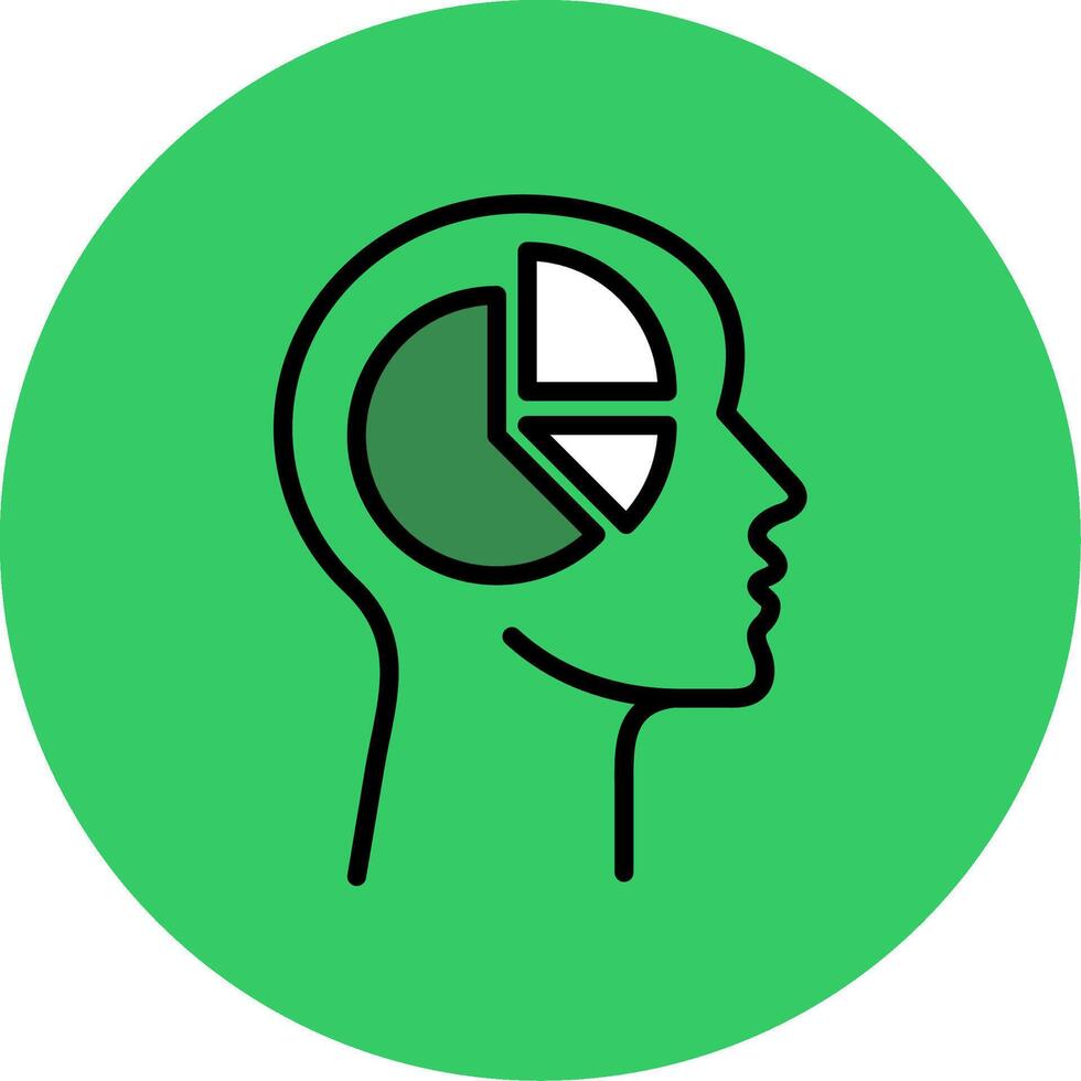 Head Filled Circle Icon vector