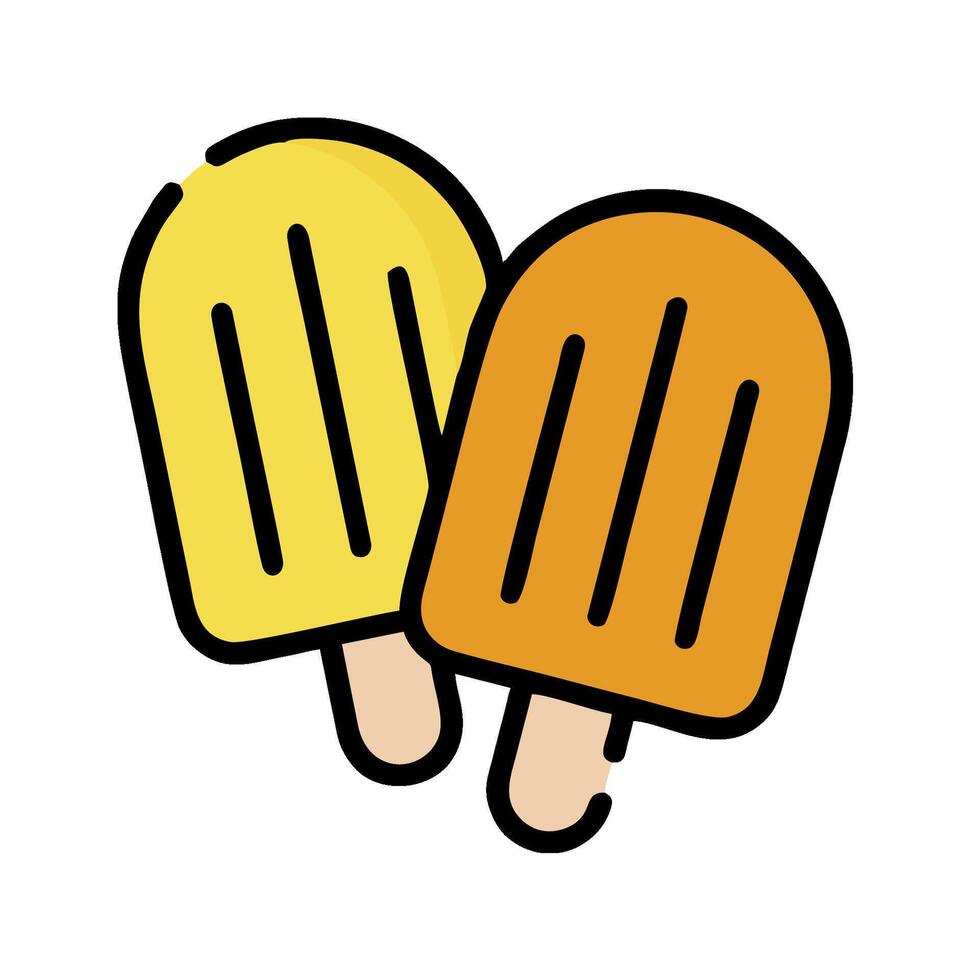 Ice cream popsicles illustration design vector
