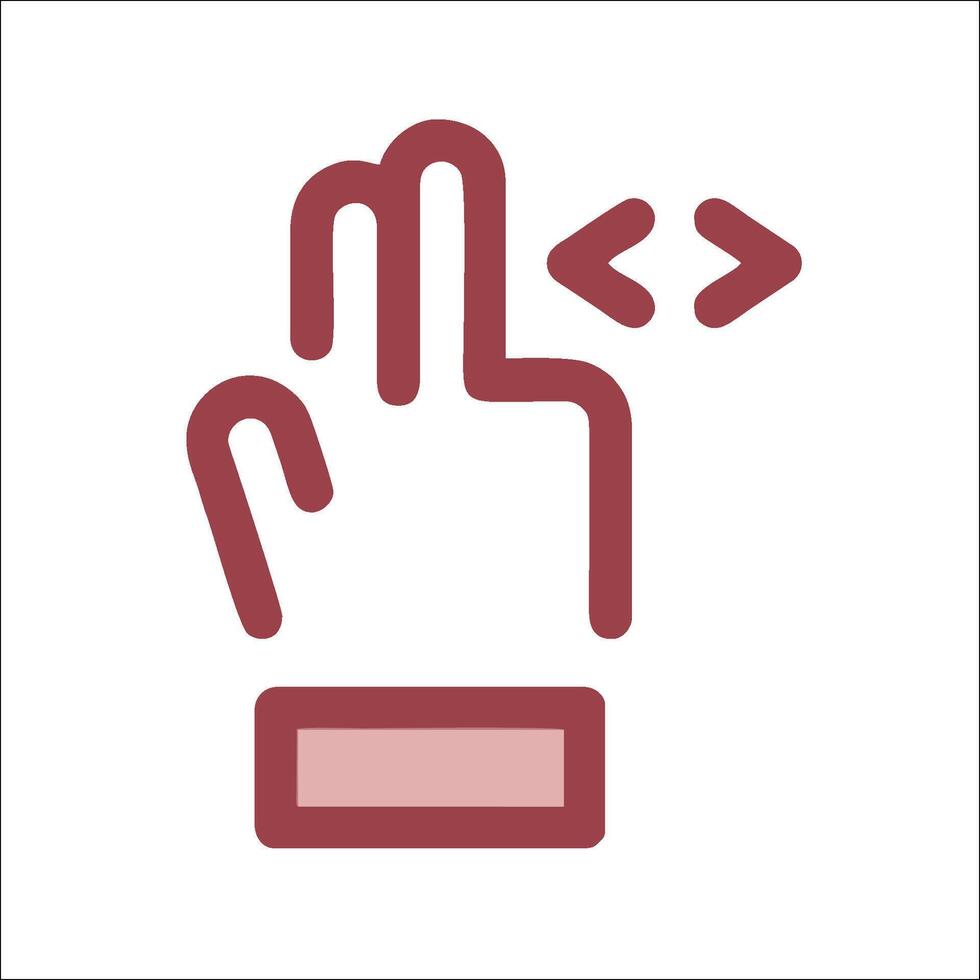 A hand with a cursor pointing to the right vector
