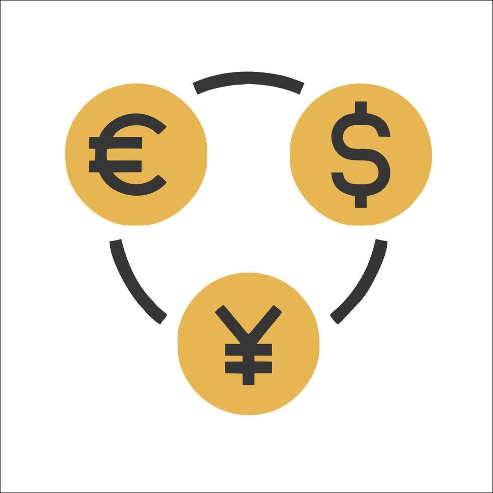 Currency exchange icon vector