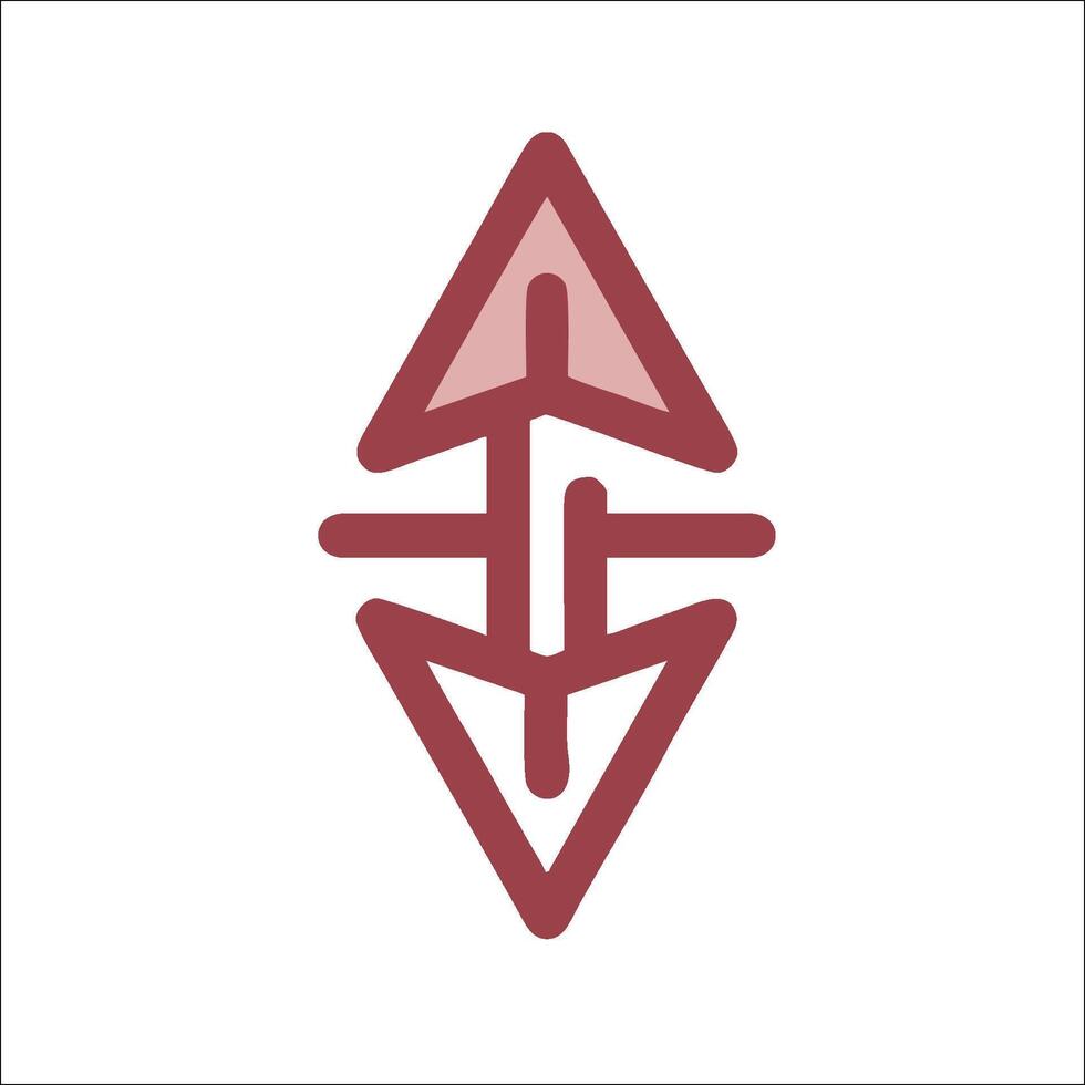The logo for the company is a red arrow vector