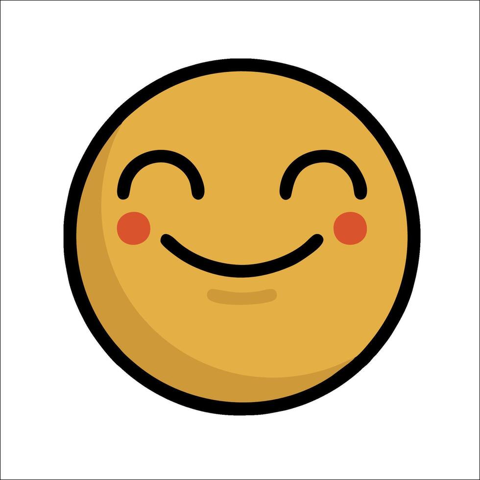 A smiley face with a red heart on it vector