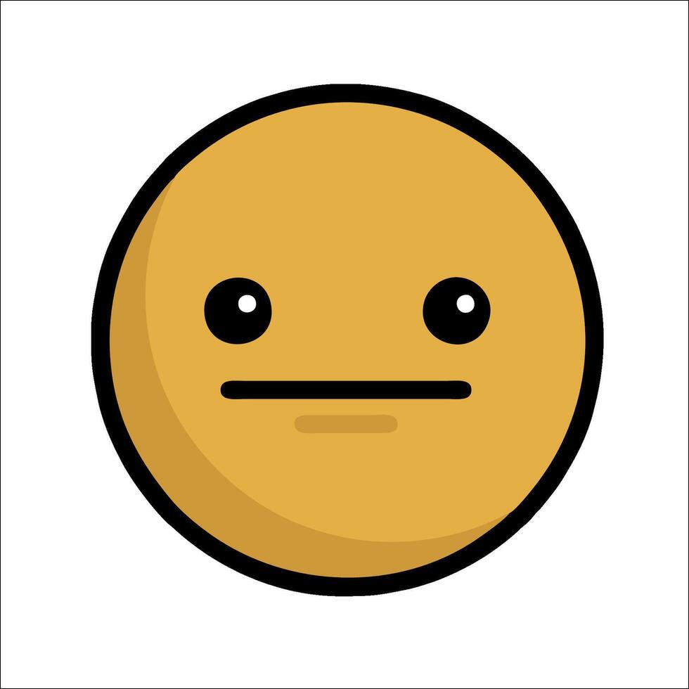 A sad emoticor with a sad face vector