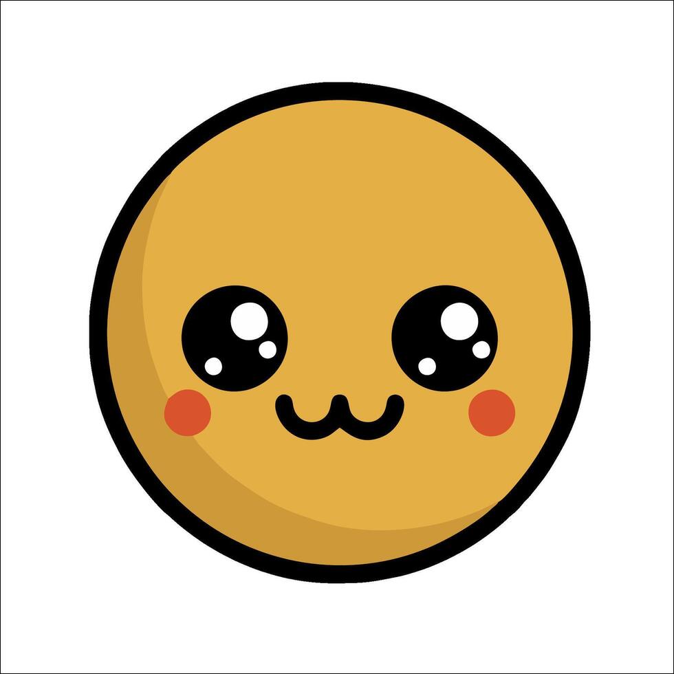 A cartoon smiley face with eyes and a smile vector